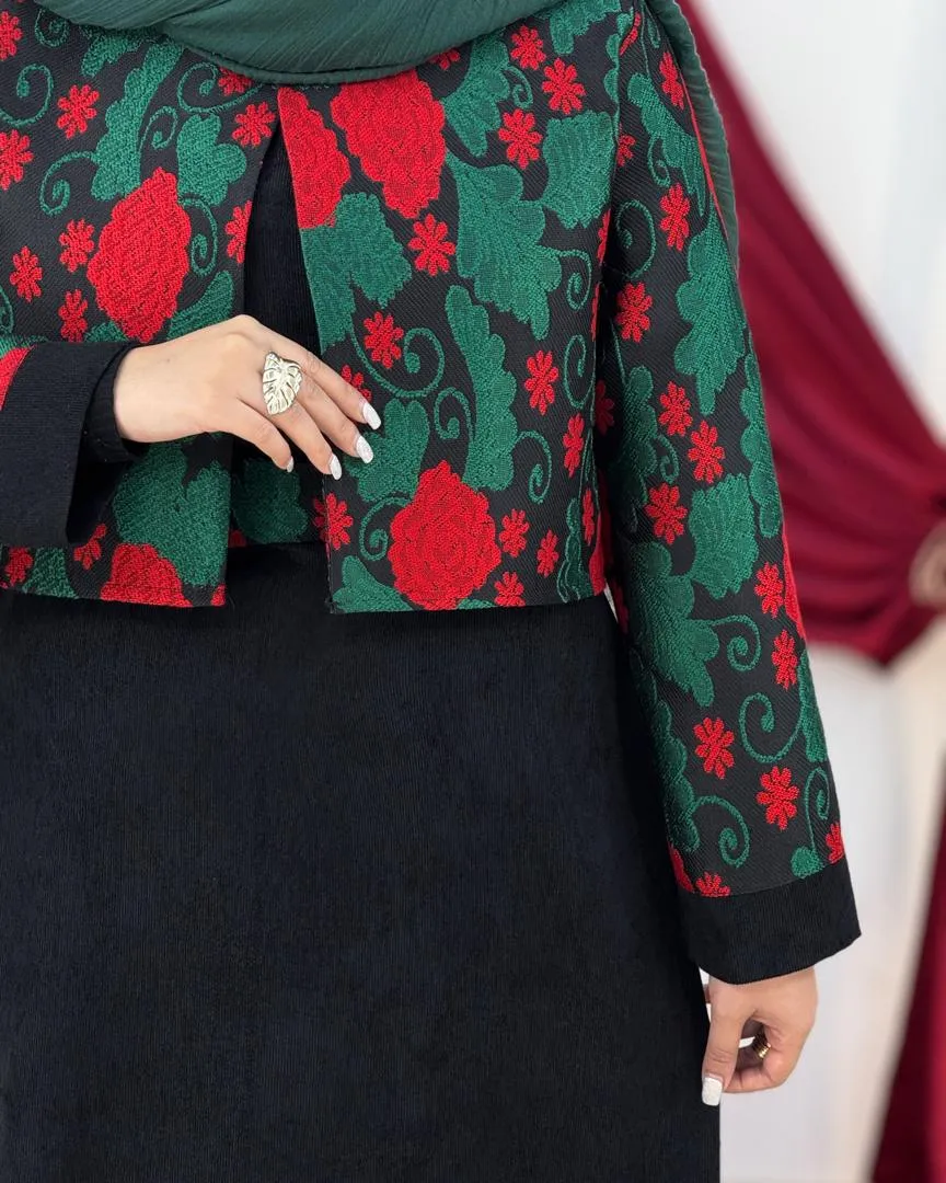 ست کت یلدایی و سارافون با کمربند کد h865