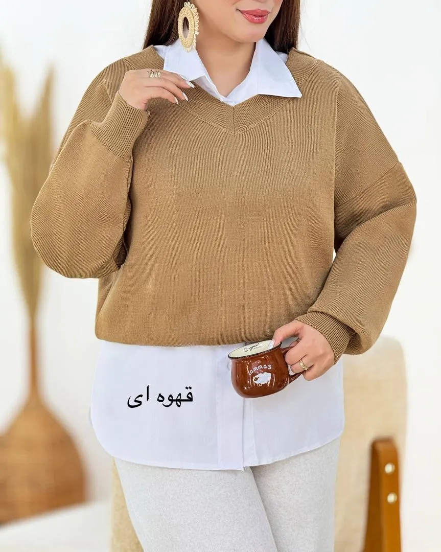 بلوز بافت یقه هفت کد h757