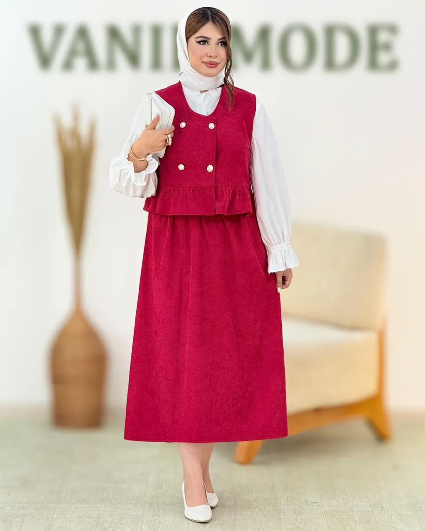 ست ژیله دامن چین دار کد H871