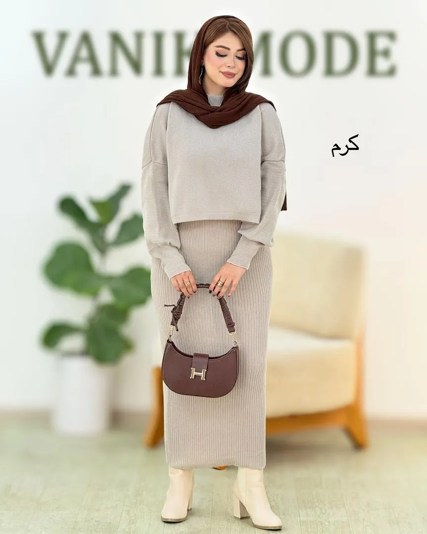 ست رویه سارافون بافت حلقه ای کد h524