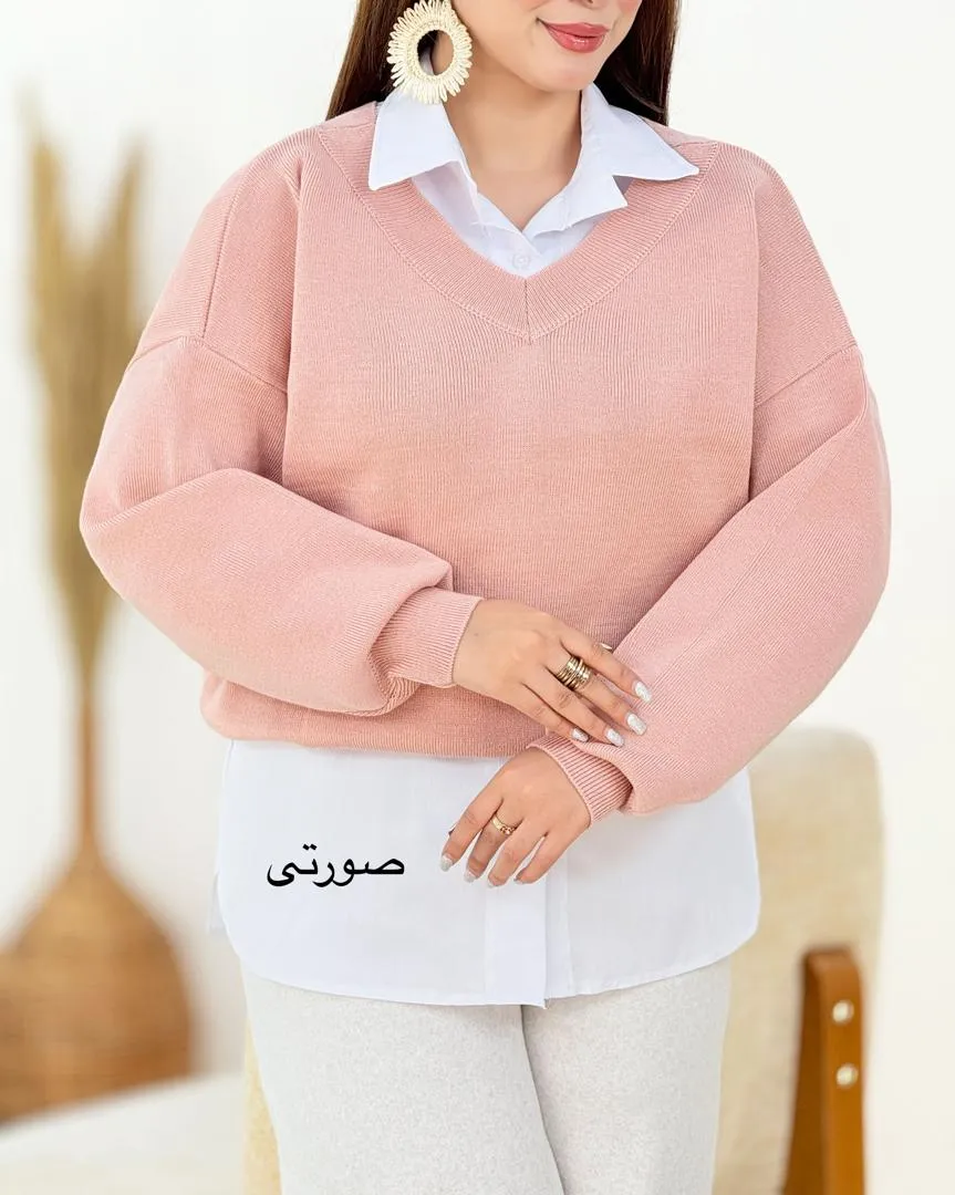 بلوز بافت یقه هفت کد h757