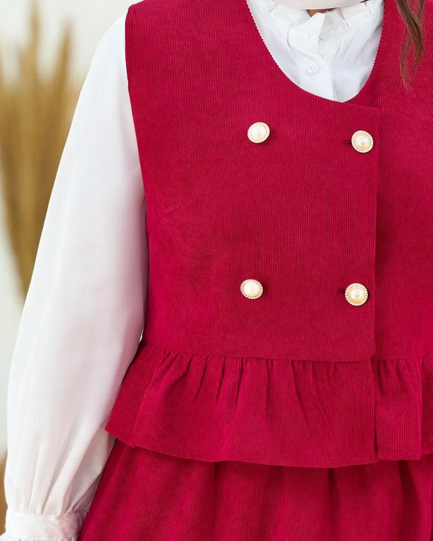 ست ژیله دامن چین دار کد H871