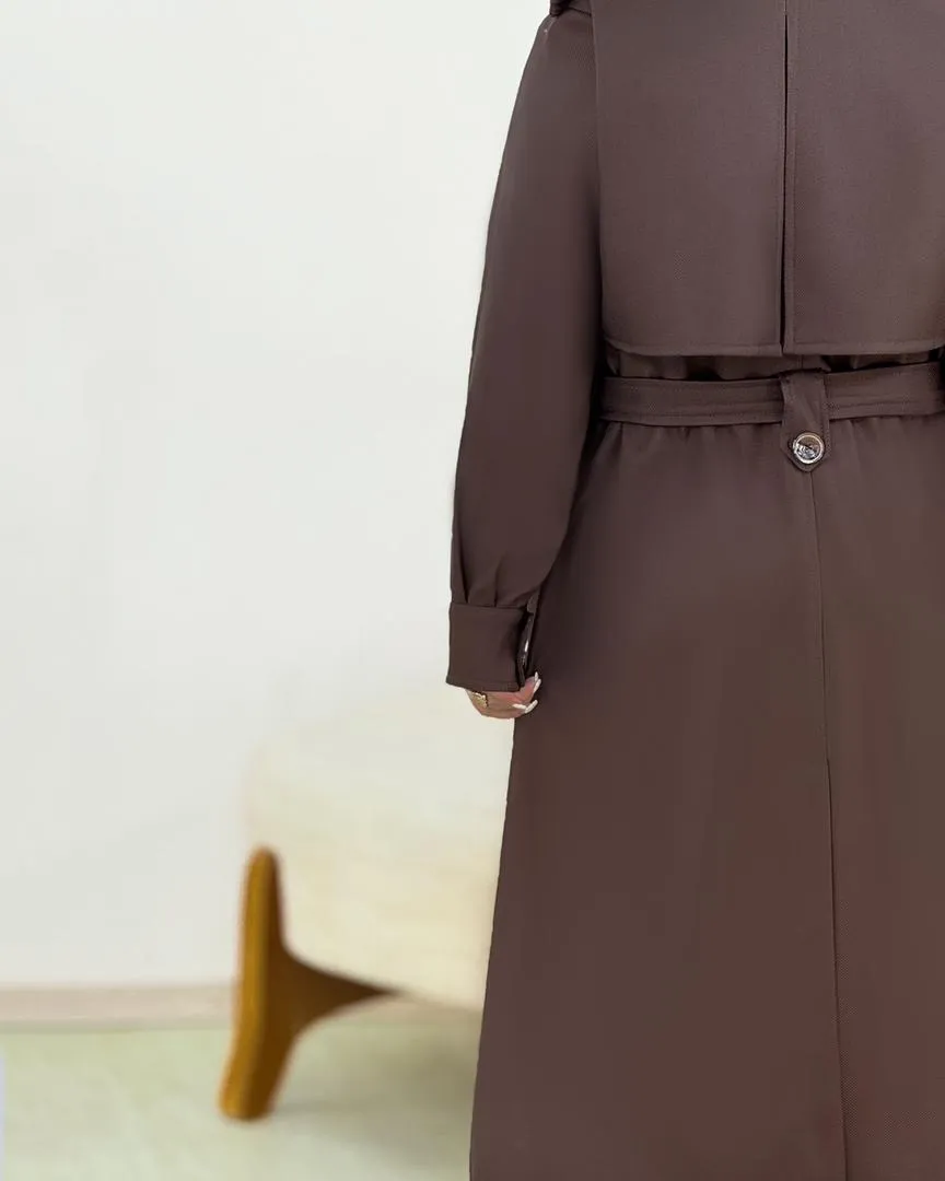 بارانی بلند پایین چاک دار کد H876