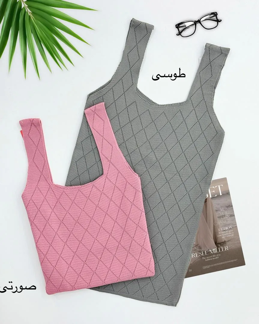 تاپ حلقه ای بافت لوزی کد h666