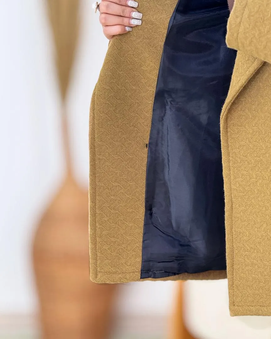 پالتو کوتاه آستردار دکمه نما کد h821