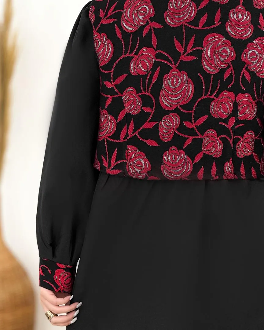 پیراهن جلیقه آستین طرحدار کد h862