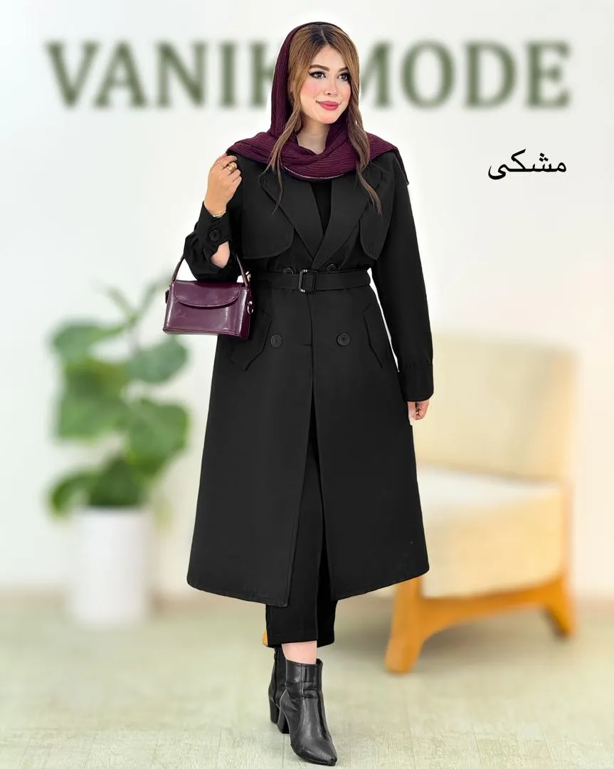 بارانی بلند والان دار سانتانا کد h817