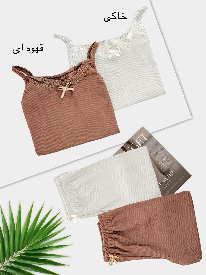 تاپ شلوارک یقه گیپور کد h930