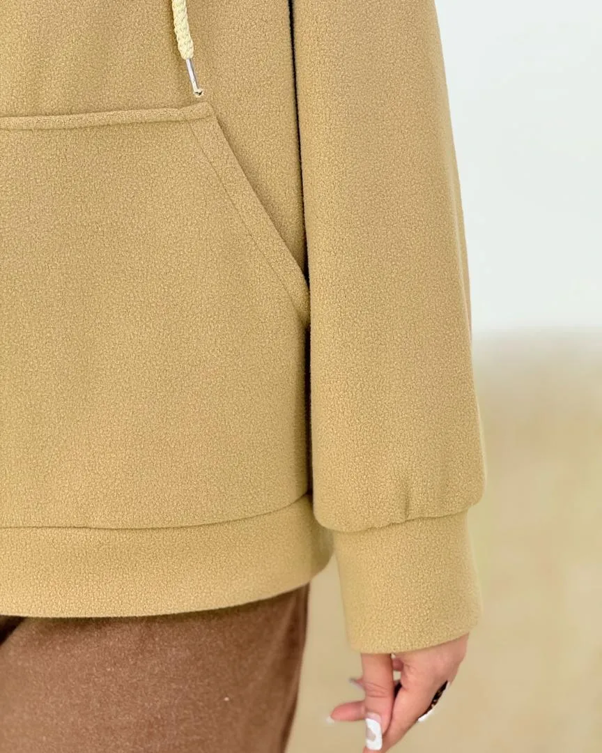 سویشرت کلاه دار زنانه پلار کد h906