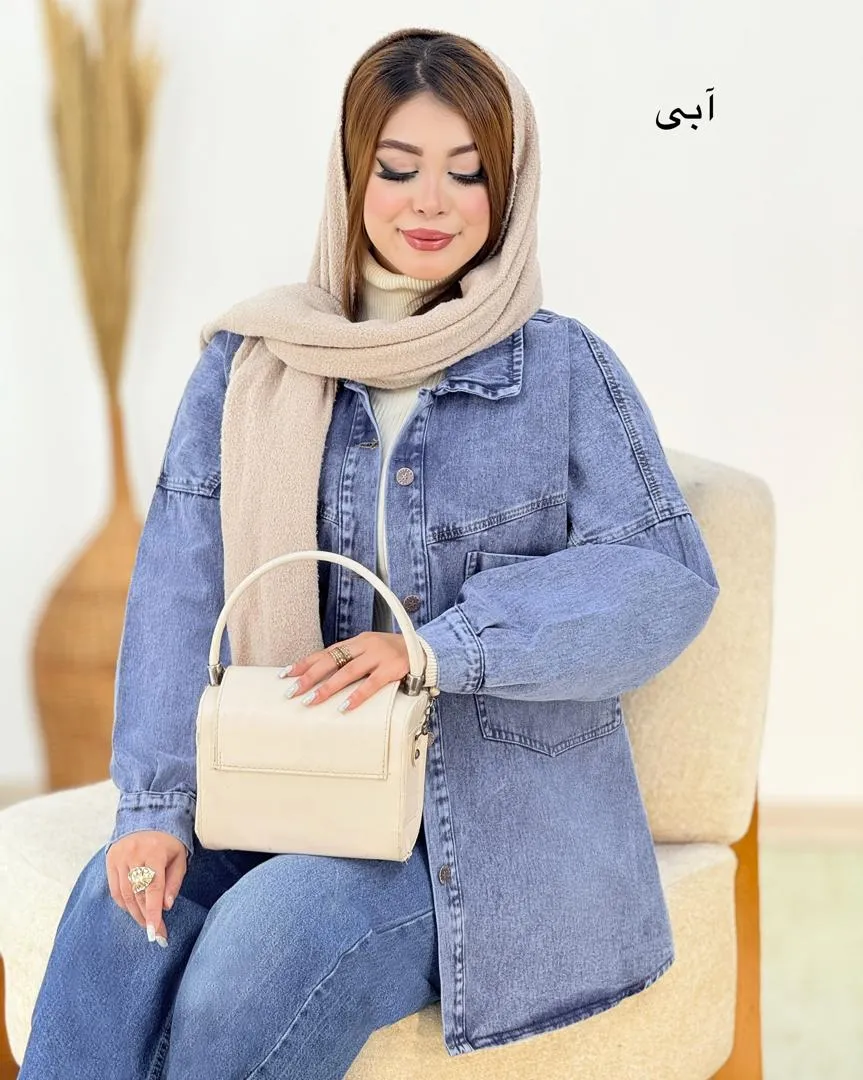 مانتو جین فری سایز کد H835