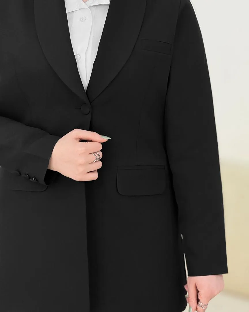 کت شلوار یقه آرشال زنانه کد h907