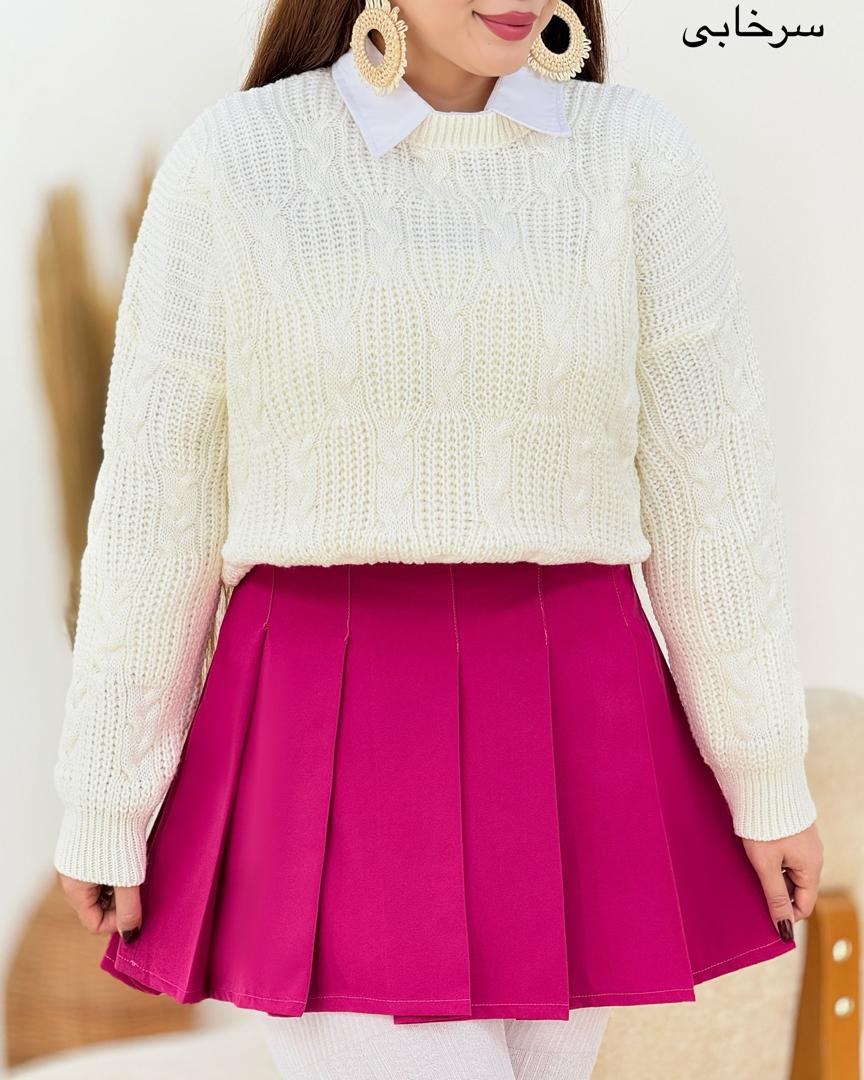 دامن کوتاه پیل دار کد h908