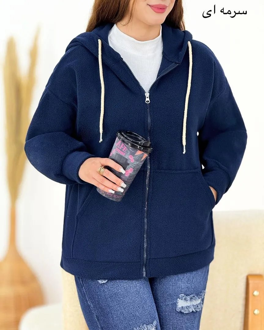 سویشرت کلاه دار زنانه پلار کد h906