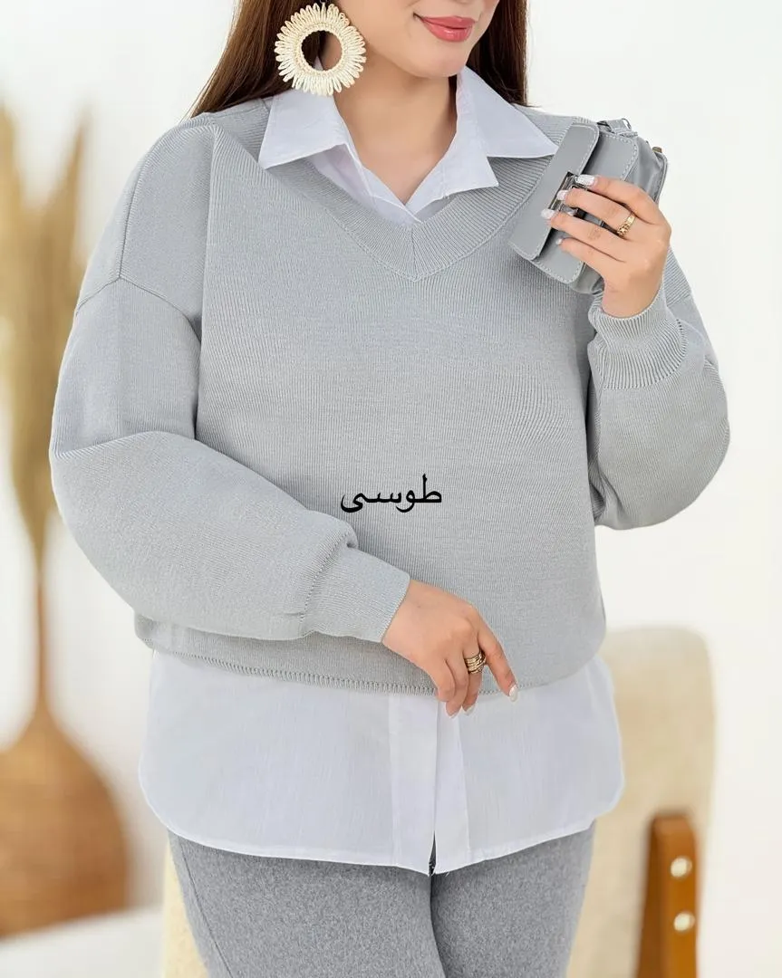 بلوز بافت یقه هفت کد h757