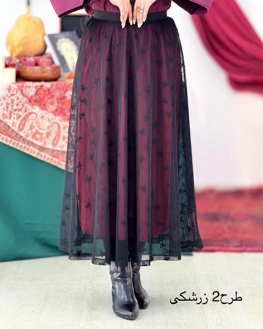 ست شومیز دامن شال یلدایی کد h808