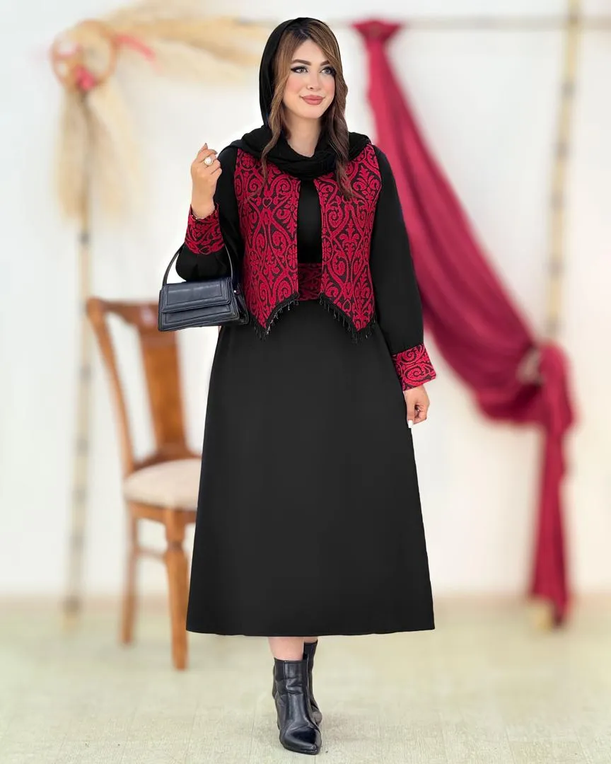 جلیقه پیراهن یلدایی ملیله دار کد h786