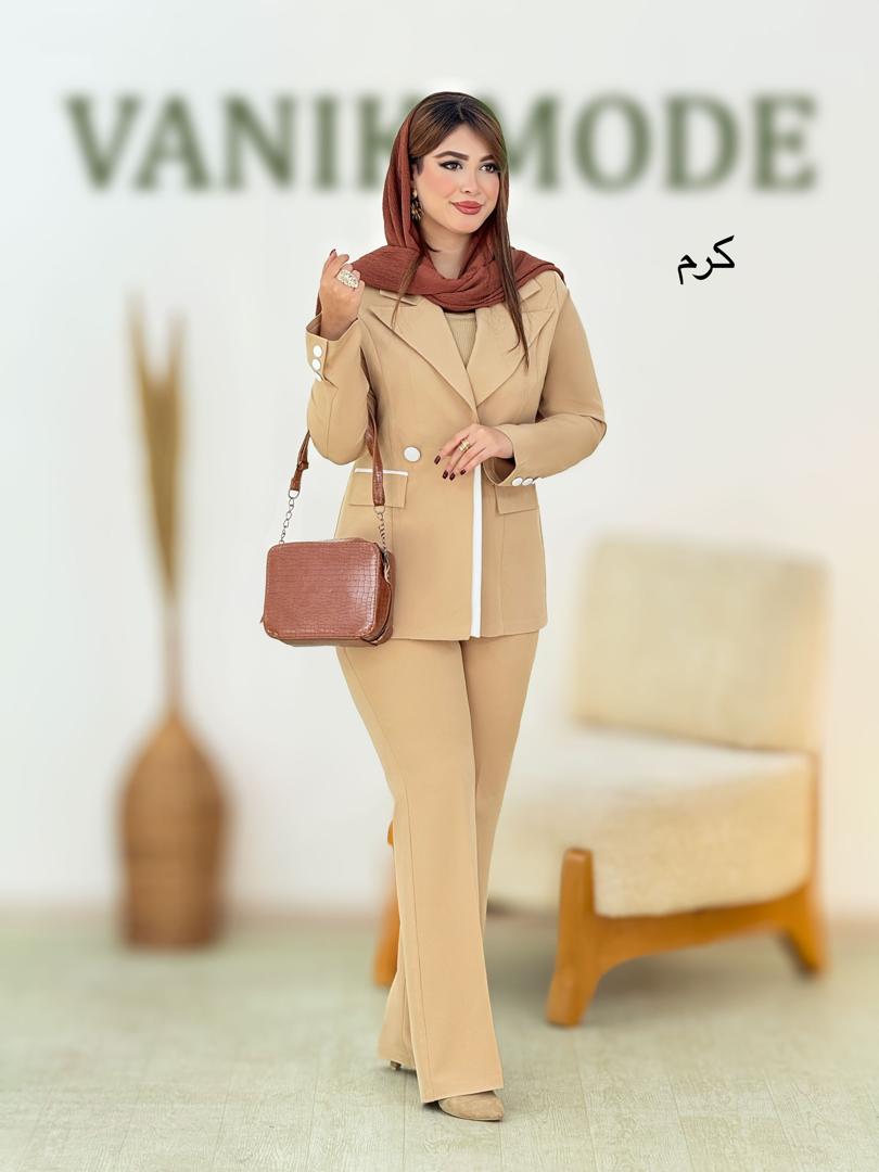 کت شلوار نوار سفید کد h951