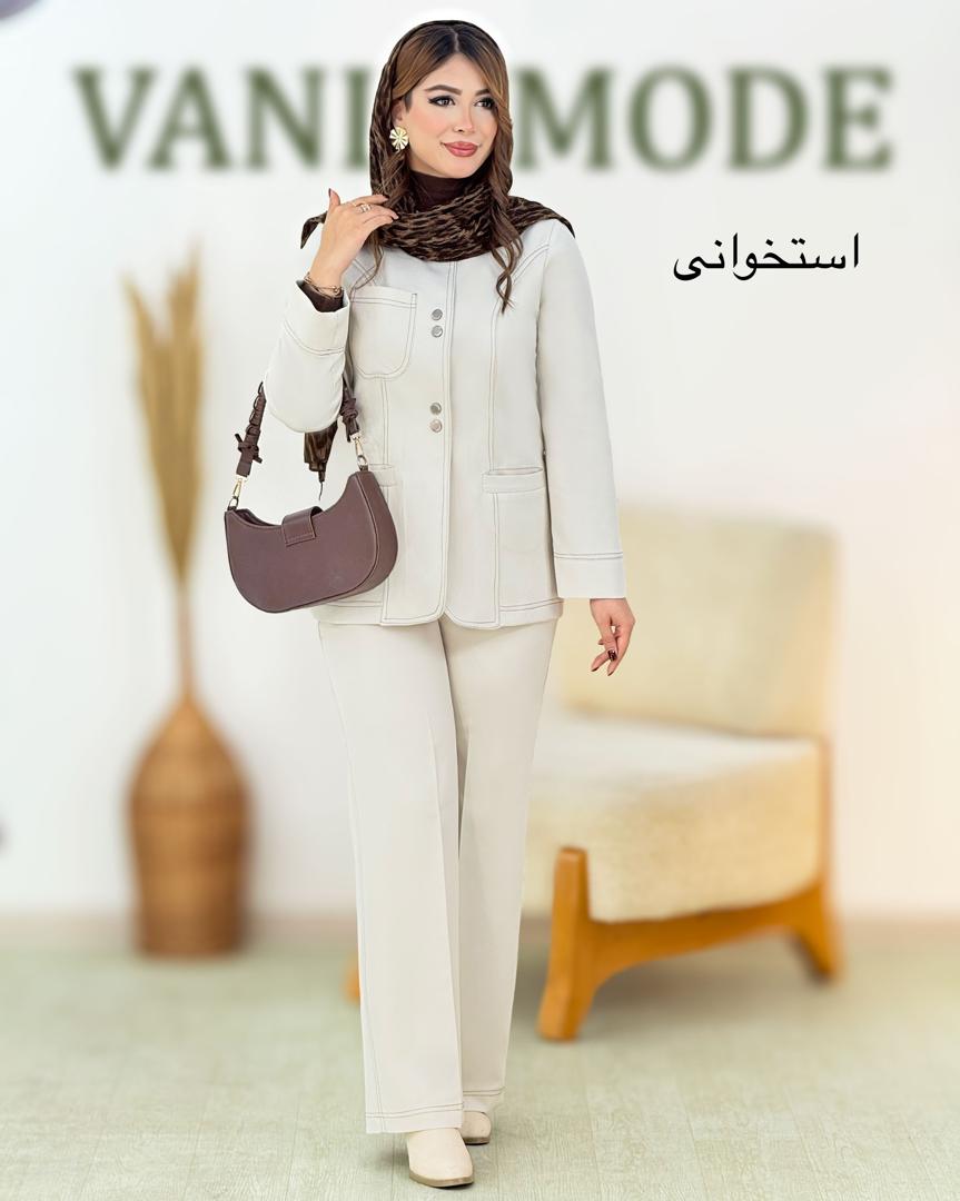 کت شلوار یقه گرد کد h967