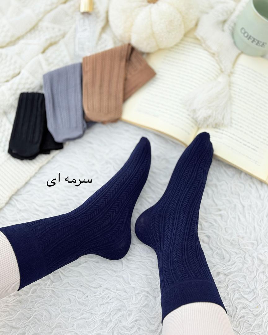 جوراب دو ربع گندمی کد h802