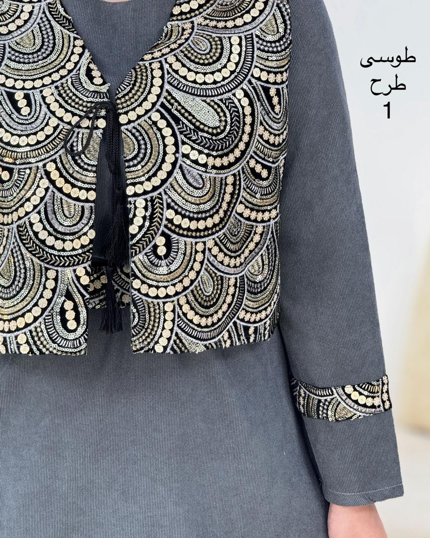 ست جلیقه پیراهن پولک دوزی کدh866