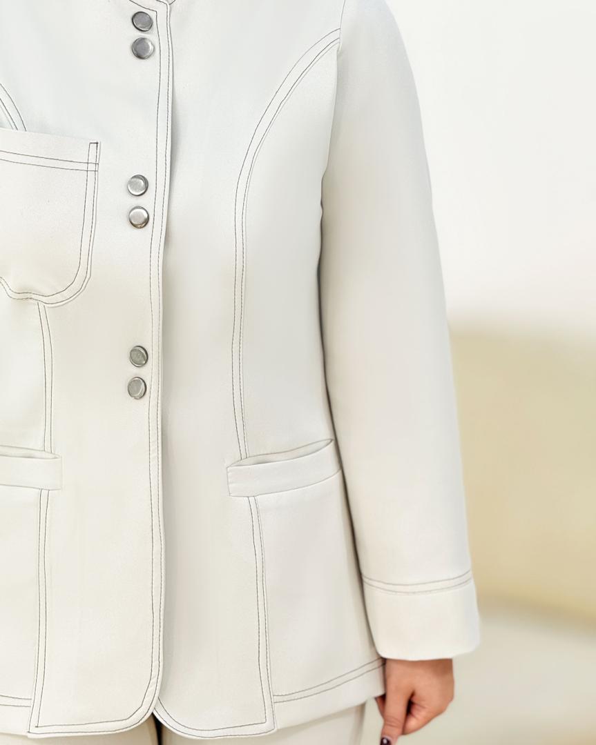 کت شلوار یقه گرد کد h967