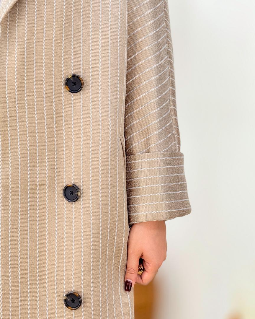 پالتو فوتر راه راه کد h964