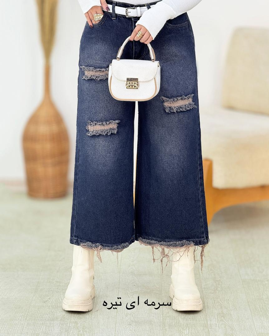 شلوار واید زاپدار کد h902