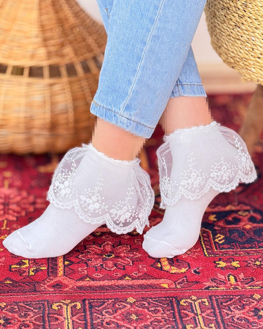 جوراب لبه تور دانتل کد H867