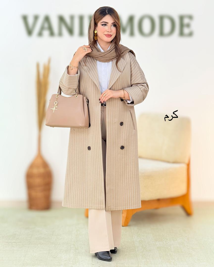 پالتو فوتر راه راه کد h964