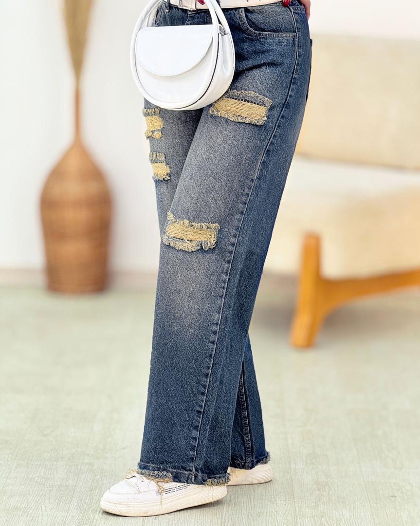 شلوار نیم بگ زاپدار کد H905