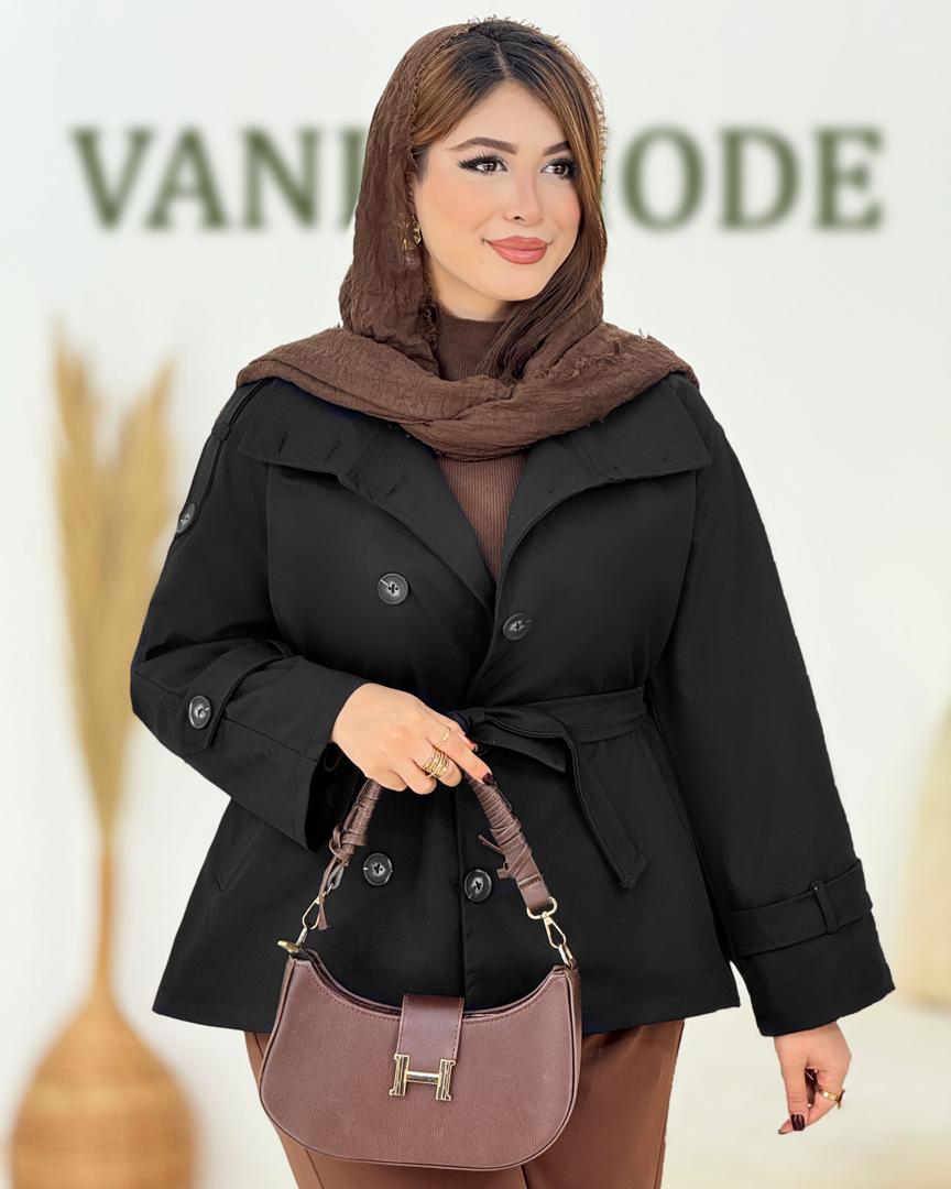 بارانی یقه ایستاده کد h943