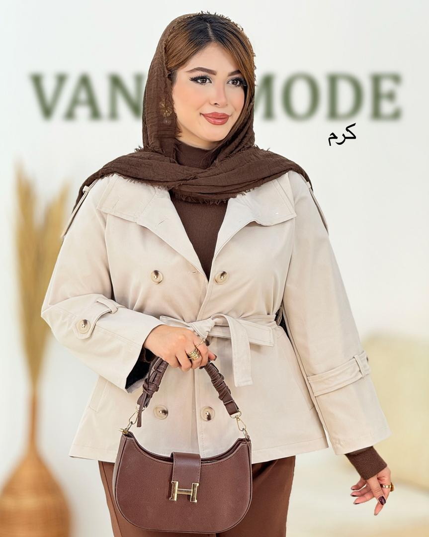 بارانی یقه ایستاده کد h943