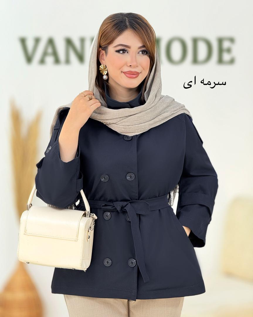 بارانی یقه ایستاده کد h943