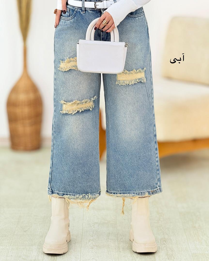 شلوار واید زاپدار کد h902