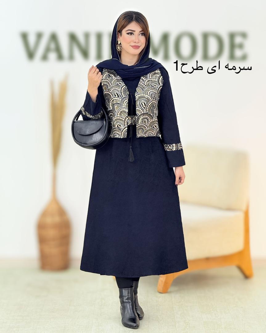 ست جلیقه پیراهن پولک دوزی کدh866