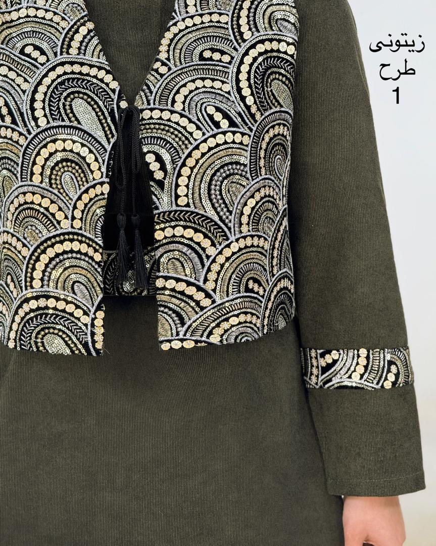 ست جلیقه پیراهن پولک دوزی کدh866