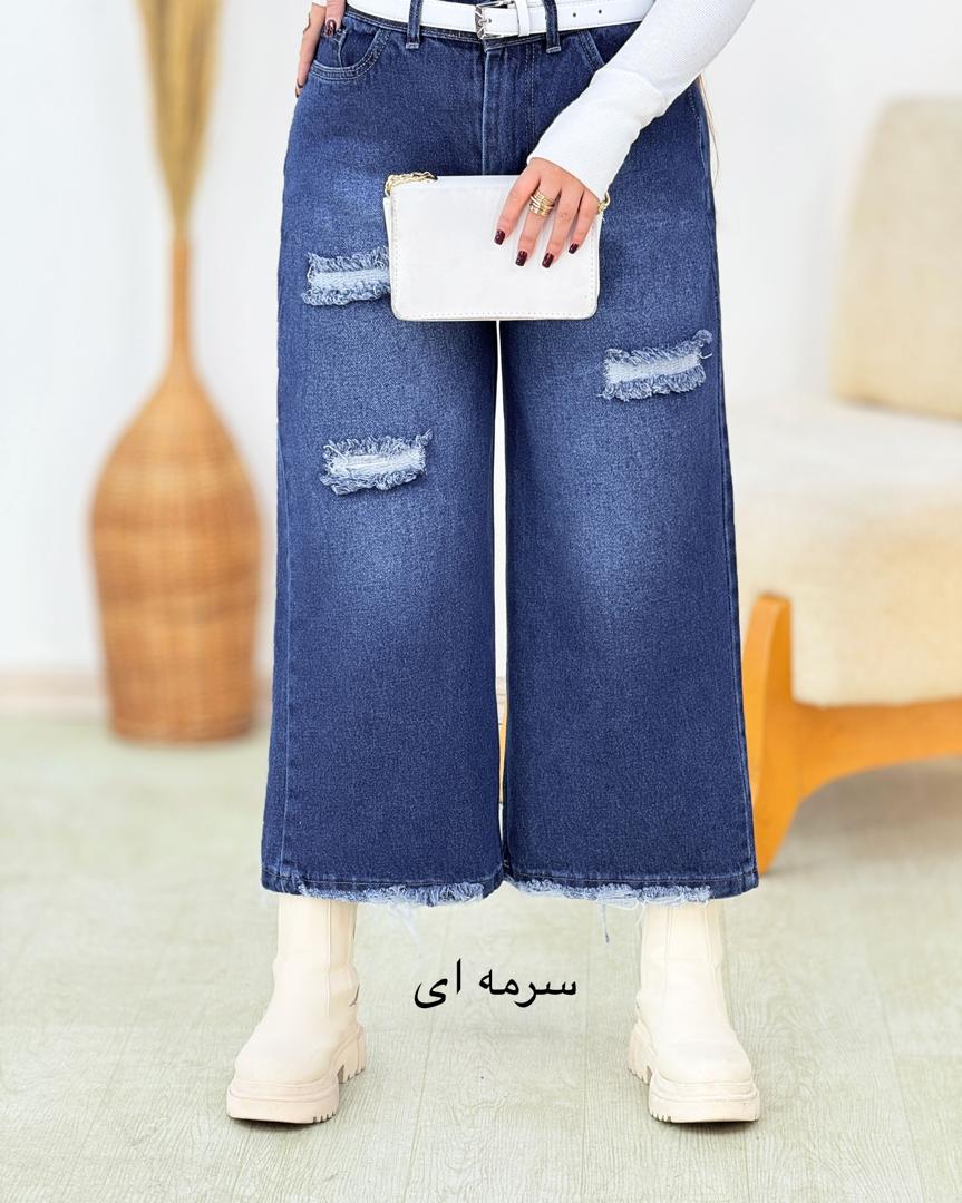 شلوار واید زاپدار کد h902