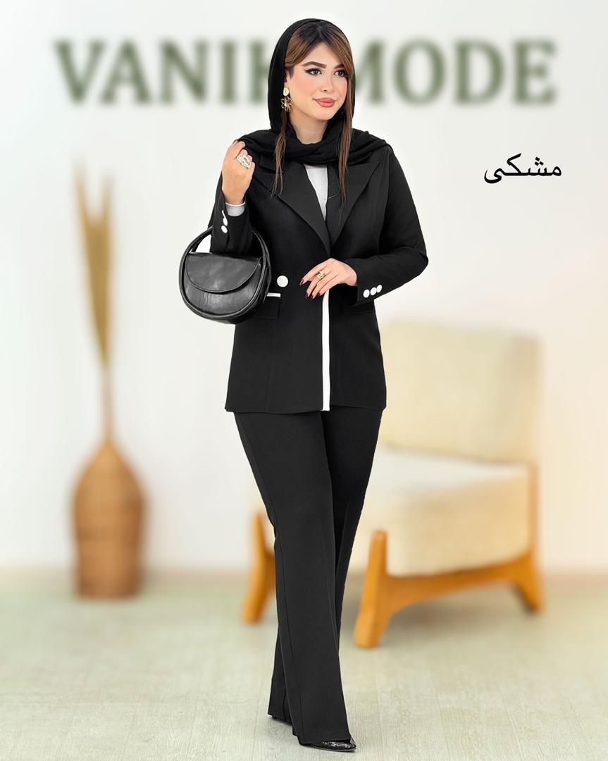 کت شلوار نوار سفید کد h951