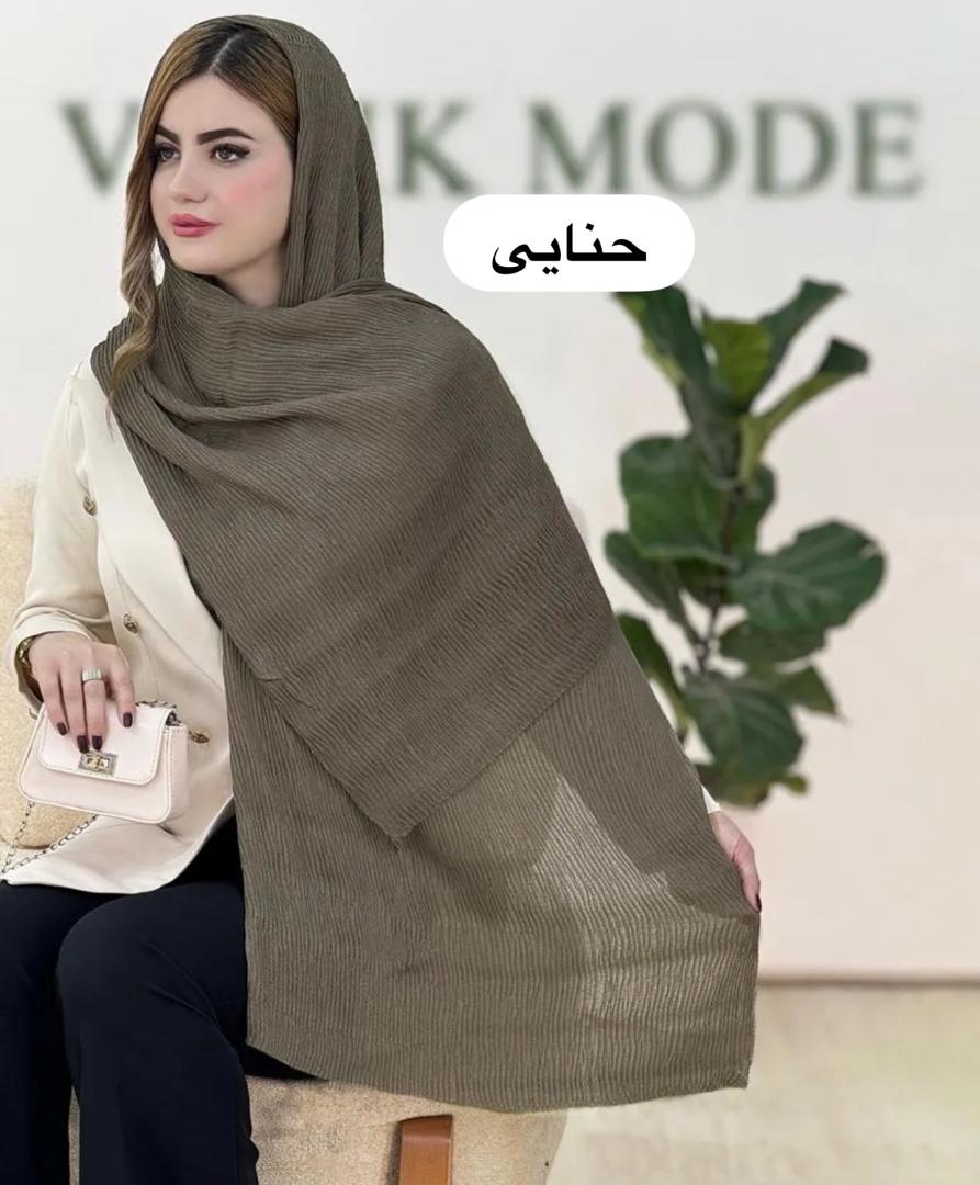 شال پلیسه منگوله دار دورلمه کد g500