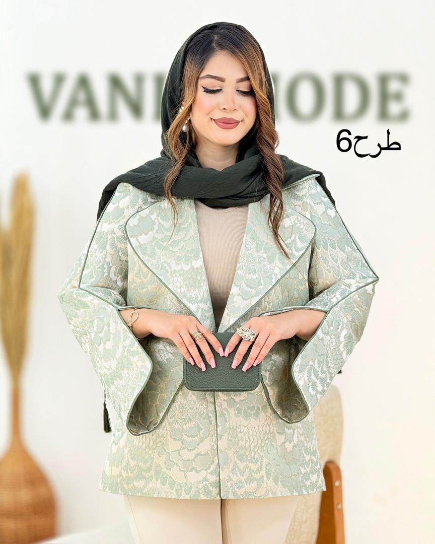 کت ژاکارد مجلسی کوتاه نواردوزی کد i071