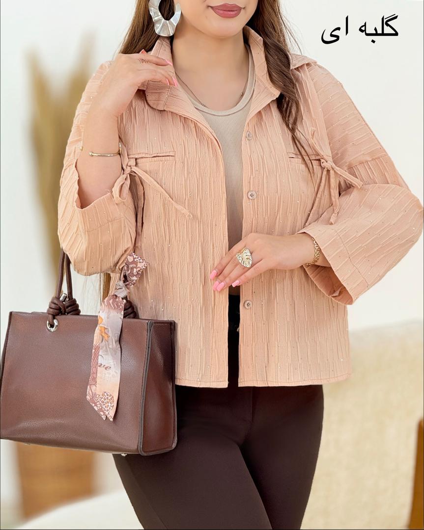 شومیز ینزی طرحدار پشت پاپیون کد i111