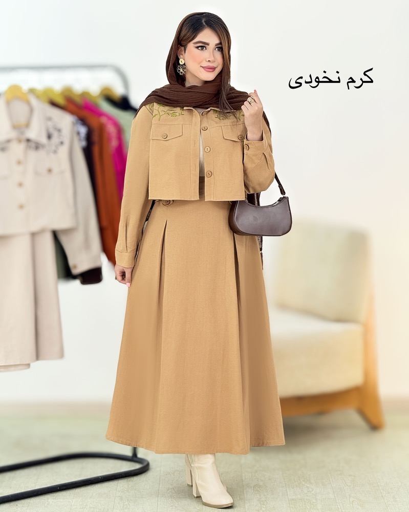 کت دامن گلدوزی زنانه کد i008