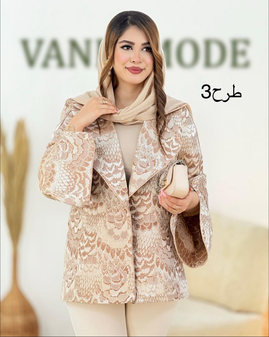 کت ژاکارد مجلسی کوتاه نواردوزی کد i071