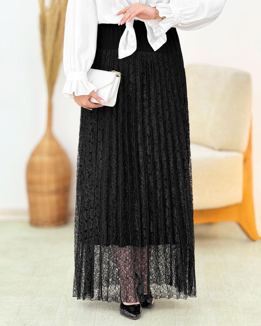 دامن گیپور مدل پلیسه کمر کشی کد i029