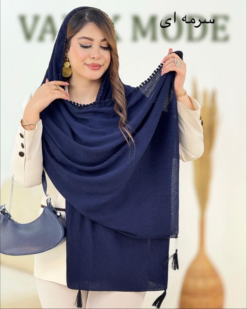 شال دور عدسی رنگی پلیسه کد i082