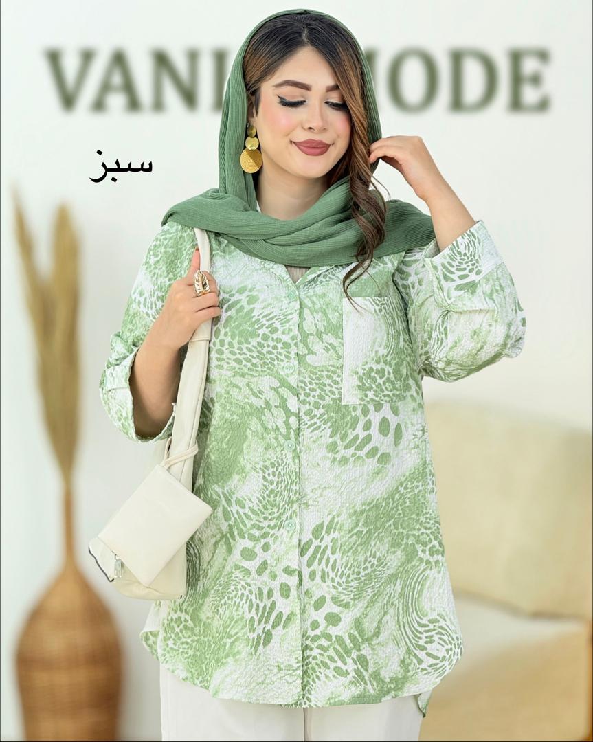 شومیز ینزی چاپی پاگون دار زانه کد i037