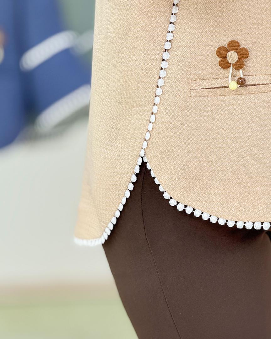 کت گلدار عدسی بیسکوئیتی کد i137