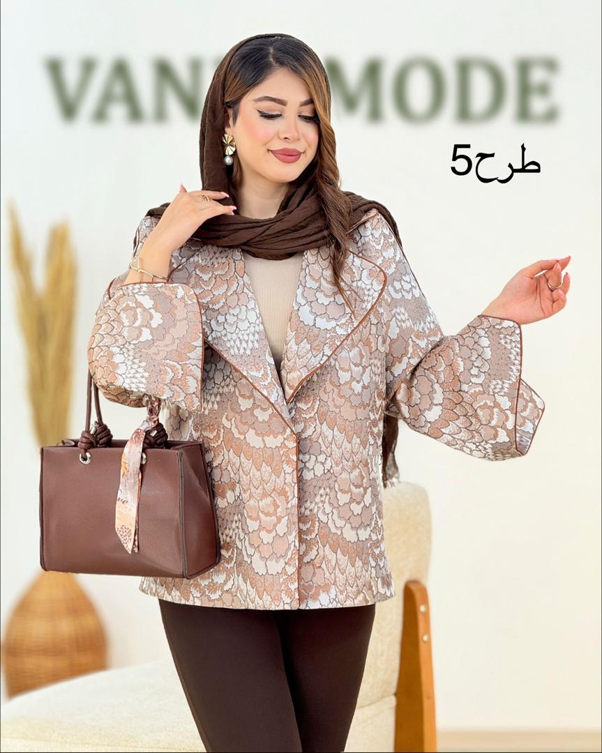 کت ژاکارد مجلسی کوتاه نواردوزی کد i071