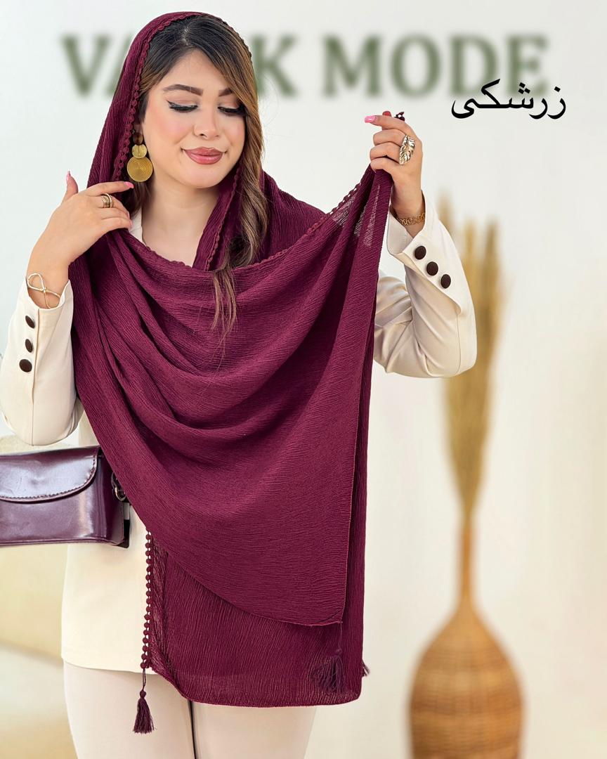 شال دور عدسی رنگی پلیسه کد i082