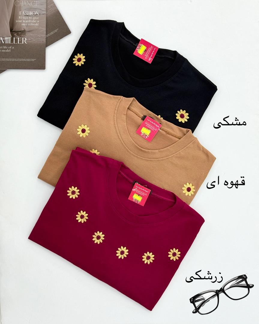 تیشرت باکسی گلدوزی زنانه کد i028